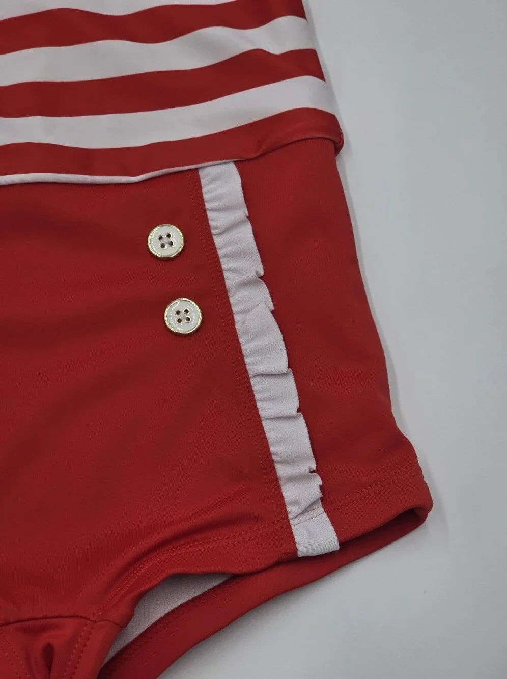 Janie and Jack girls' retro stripe swimsuit size 7